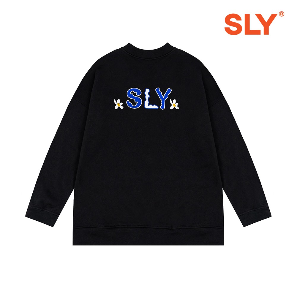 Áo Khoác Cardigan SLY Flora Vải Nỉ Chân Cua màu đen | BigBuy360 - bigbuy360.vn