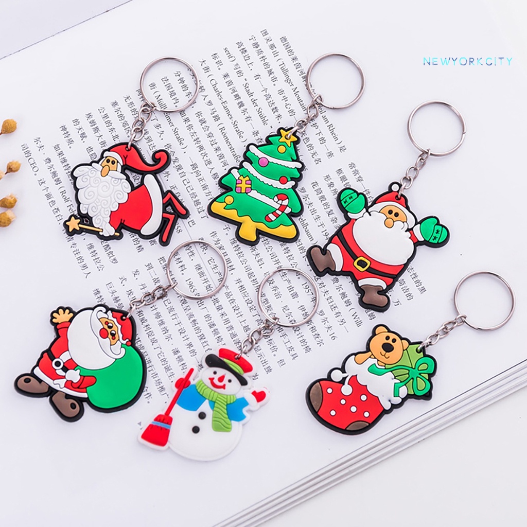 2 Móc Khóa Silicone Hình Ông Già Noel