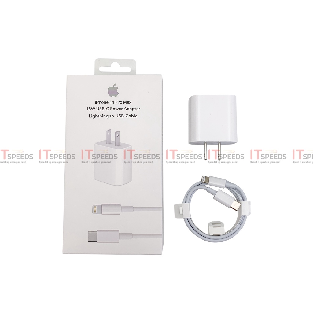 Bộ Sạc Nhanh PD Dùng Cho IPhone 11 Pro Max, Công suất 18W, USB-C To Lightning, Hàng Hộp Chất Lượng Cao, BH 12 Tháng