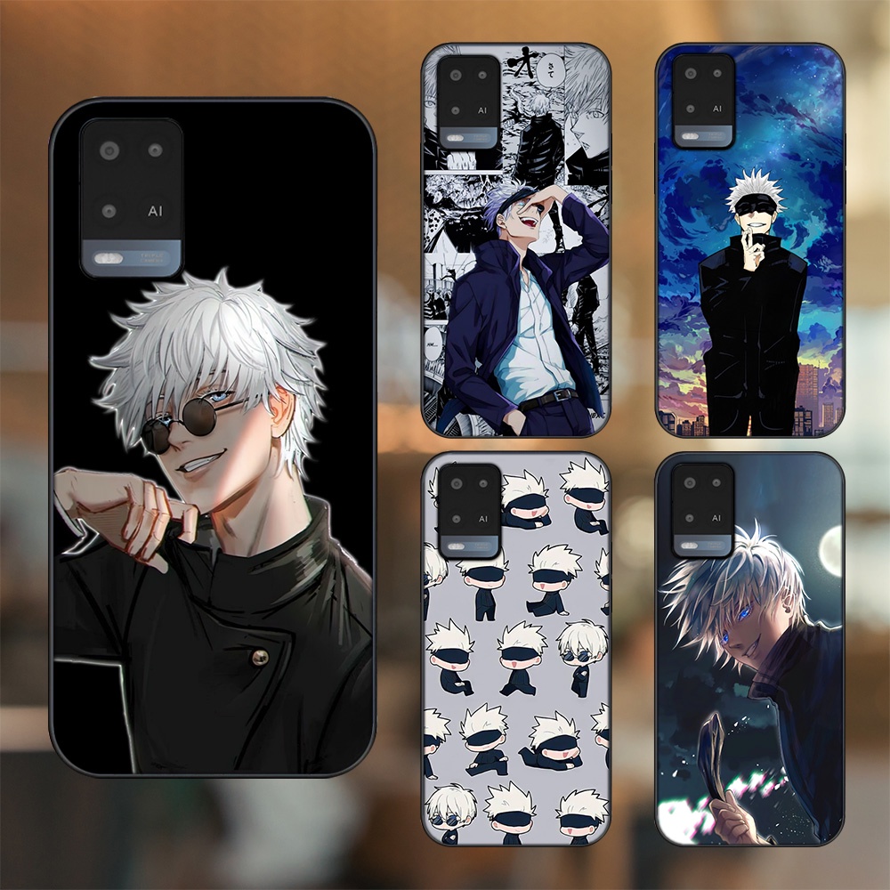 Ốp lưng Oppo A54 4G, A54 5G viền đen in hình Satoru Jujutsu Kaisen