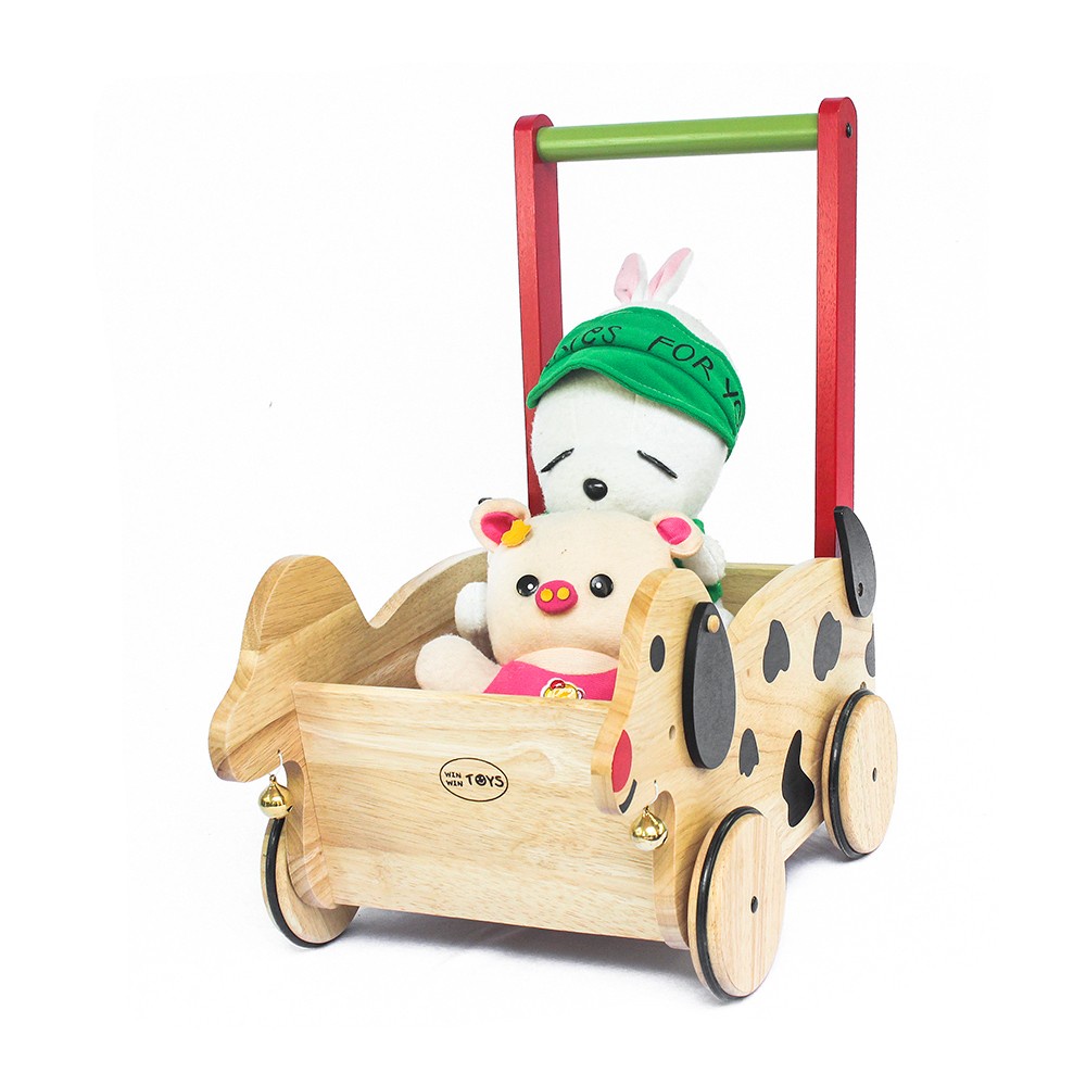 Đồ chơi gỗ Winwintoys Xe chó chở đồ chơi 2 trong 1 cho bé đẩy tập đi và chở đồ chơi