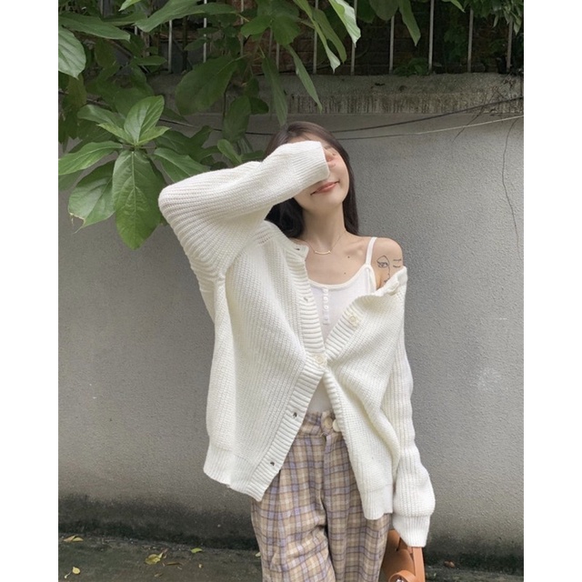 ÁO LEN CỔ V MẶC ĐƯỢC 2 KIỂU (kèm ảnh thật)