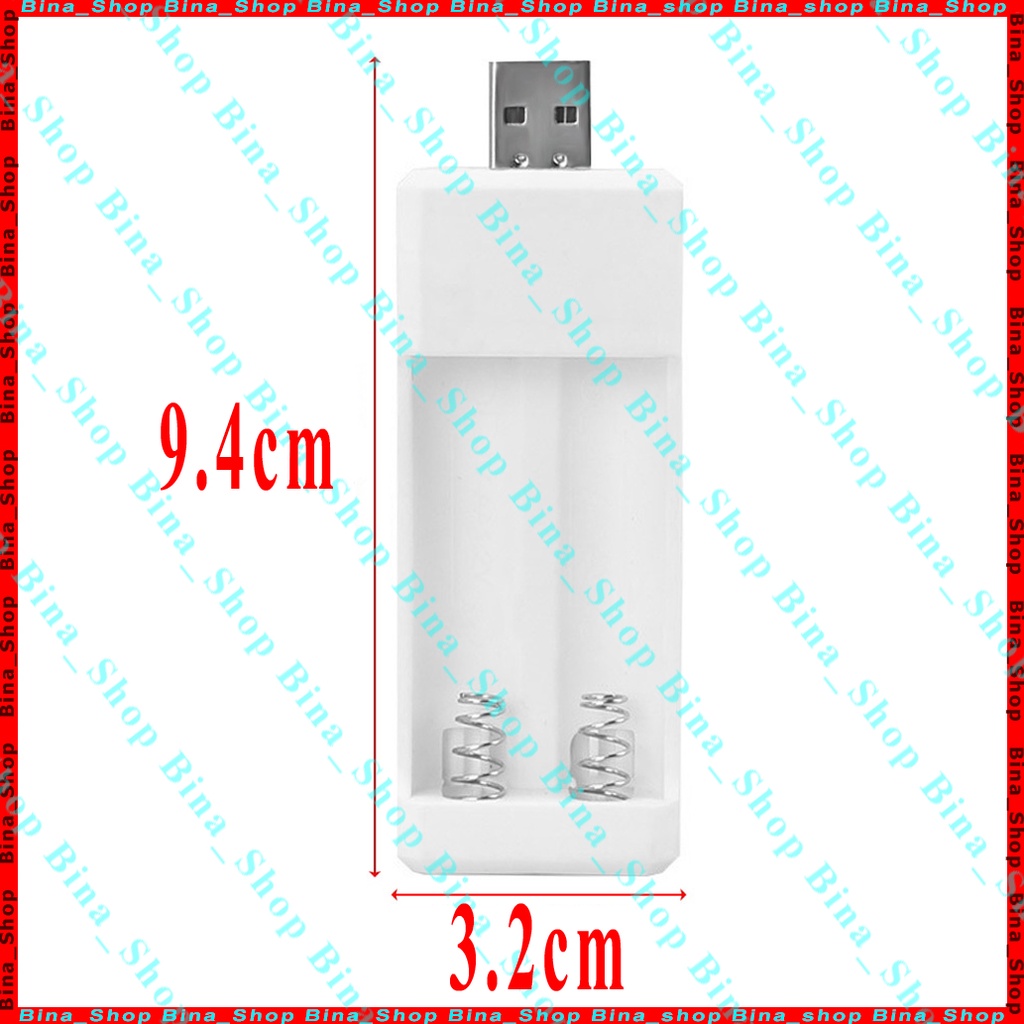 Bộ sạc pin tiểu AA/AAA 2 khe/4 khe, box sạc pin cổng USB tiện dụng