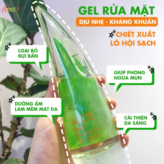 Set 3 gel rửa mặt Holika Holika chiết xuất lô hội 55ml/chai
