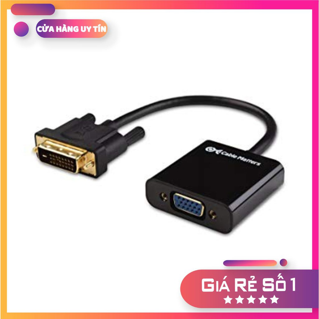 [GIÁ HỦY DIỆT] Cáp chuyển DVI to VGA Giá rẻ [vuaphukien computer]