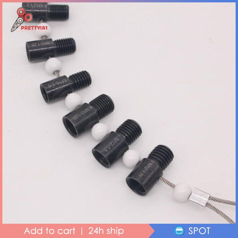 [Prettyia1] Bộ Dụng Cụ Đo Kích Thước Ren 14 inch &amp; 12 Thước Đo Cho inch Và Đai Ốc Metric