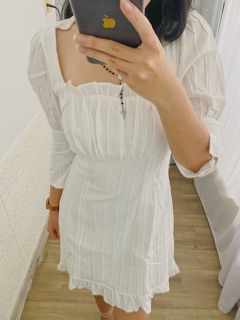 ĐẦM TRẮNG KHUY(ảnh shop tự chụp)