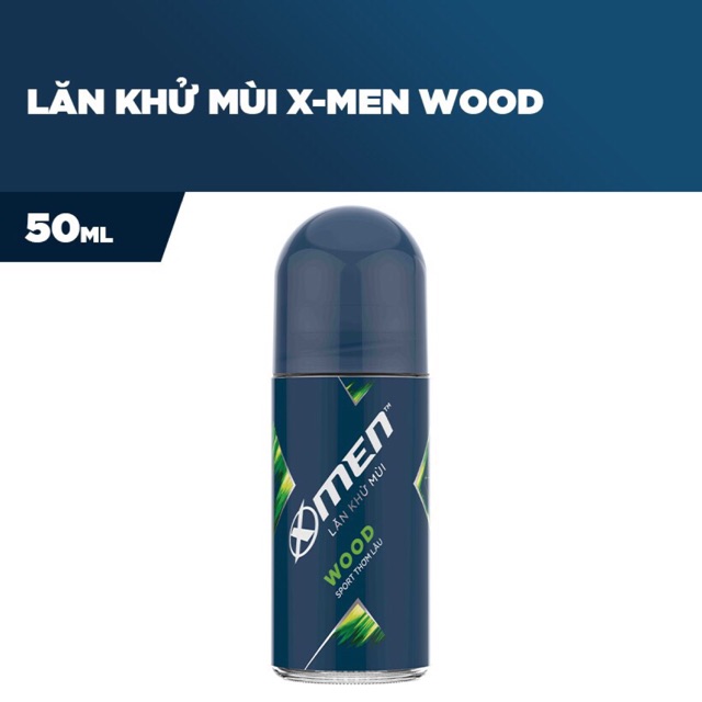 Lăn khử mùi X-Men Wood Sport thơm lâu 50ml