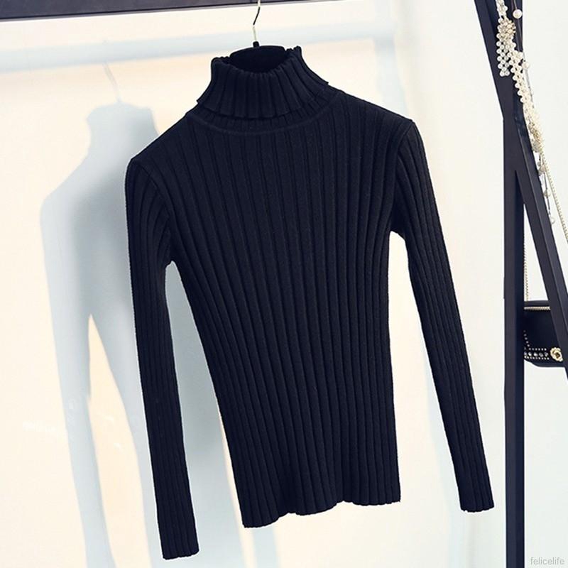 Áo Sweater Dệt Kim Cổ Lọ Thời Trang Giữ Ấm Cho Phái Nữ