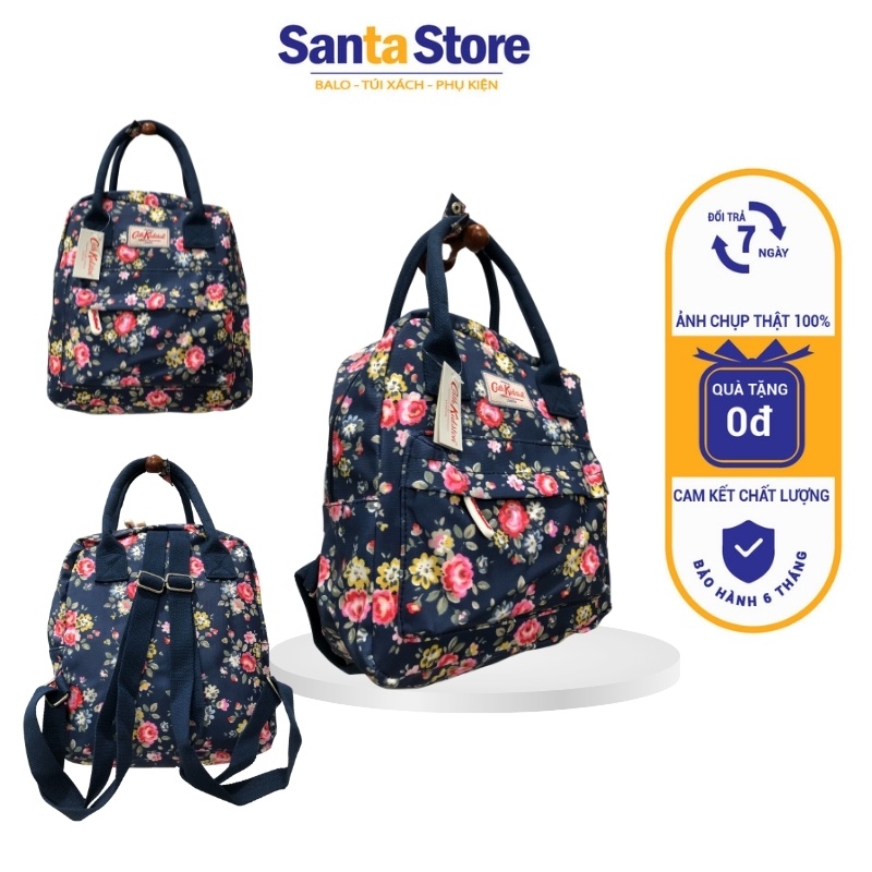 Balo nhỏ mini nữ Hàn Quốc CKSBP SANTA STORE thời trang họa tiết hoa xinh xắn phong cách trẻ trung vải chống nước cao cấp