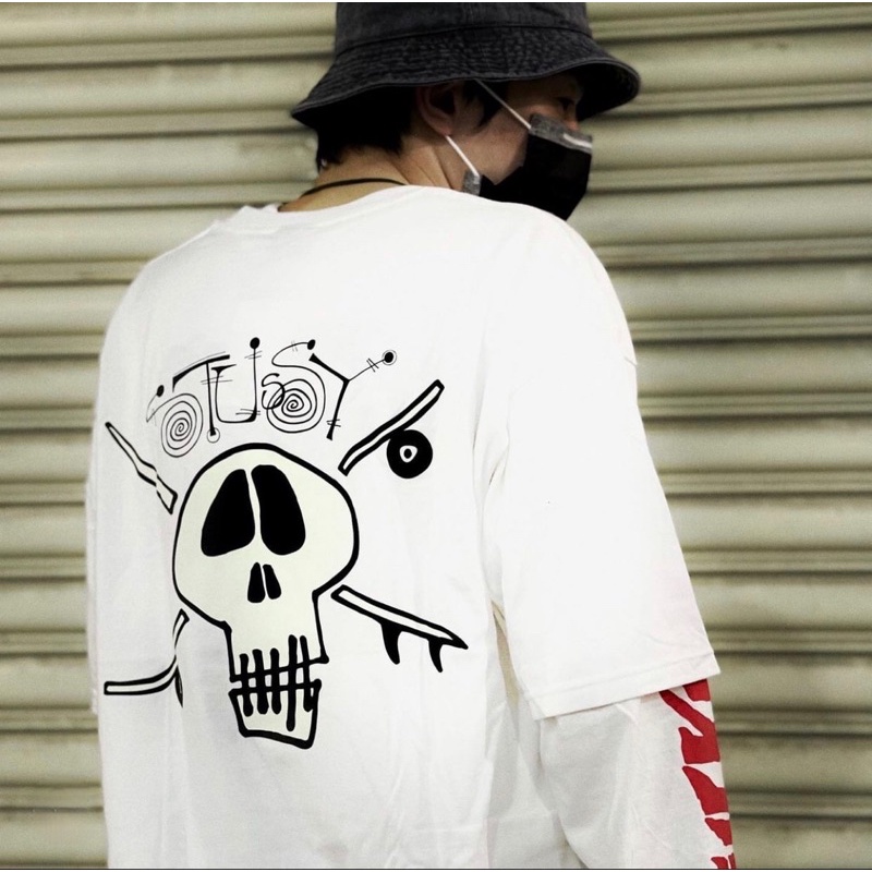 Áo Thun Stussy Surf Skate Skull 100% CÓ SẴN