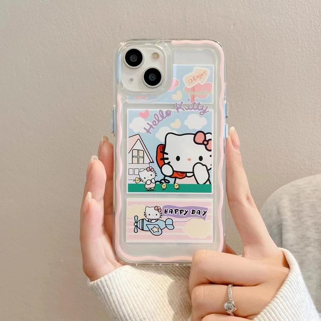 Ốp Điện Thoại Trong Suốt Hình hello kitty Gấu Cho iphone 14 Pro Max Plus 13 11 12 7Plus X XR XS Max 7 8 SE 2020