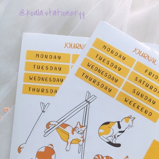 Bullet Journal Sticker - Mèo vàng