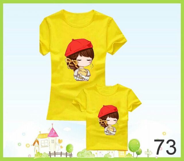 Áo cặp mẹ và bé chất cotton loại 1 đủ màu đủ size từ 5-100kg