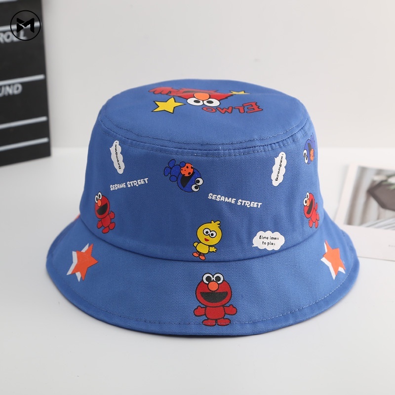 Mũ Tai Bèo Vành Rộng Chống Nắng Họa Tiết Hoạt Hình Cho Bé