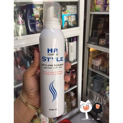 Mousse vuốt tóc HP style 240ml Xanh