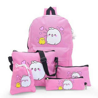 (HOT SẬP SÀN) Combo bộ 5 món balo vải bố ,balo nữ,baloteen.balo đi học,balo xinh,balo đa năng