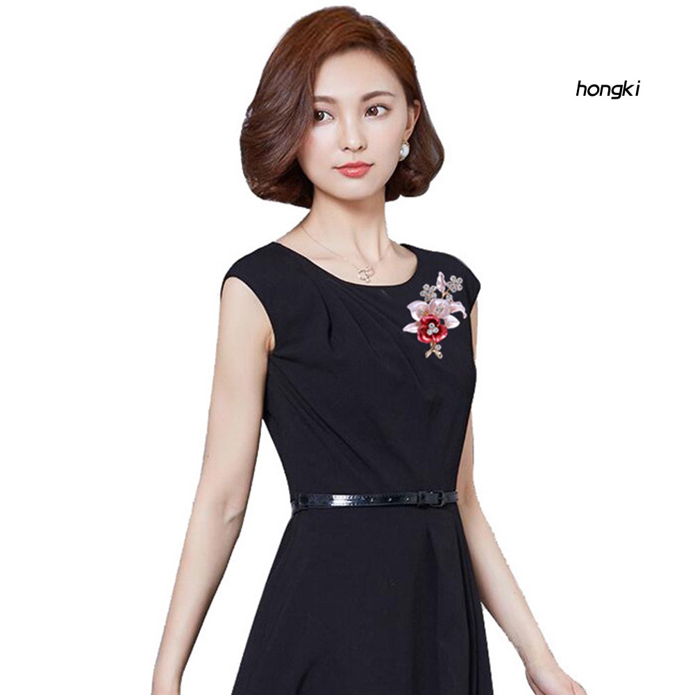 Ghim Cài Áo Hình Hoa Đính Kim Cương Giả Thời Trang Cho Nữ