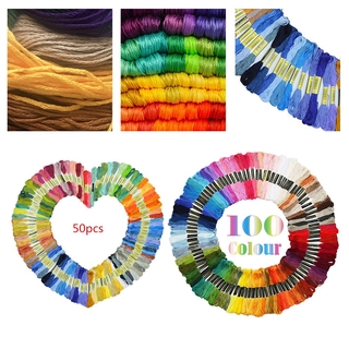 Set 50 / 100 Cuộn Chỉ Thêu Nhiều Màu