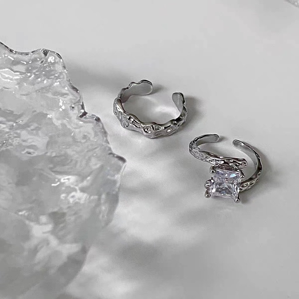 Nhẫn Thiết Kế Không Đều Đơn Giản Sang Trọng Phong Cách Hàn Quốc Có Thể Điều Chỉnh