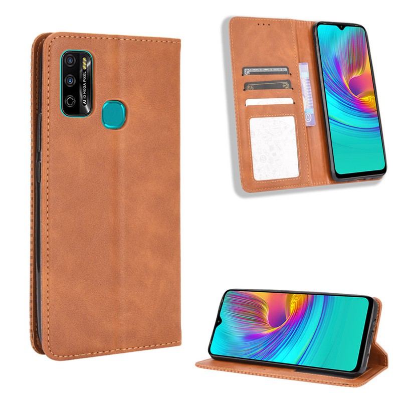 Infinix Hot 9 Play 9Play X680 X655C Ví Lật Từ Tính Da Ốp điện thoại TPU Mềm Bảo Vệ Đứng Bao Da Infin