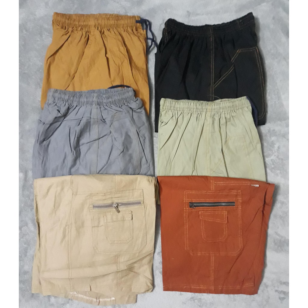 QUẦN SHORT KAKI LƯNG THUN TÚI HỘP FREE SIZE 60kg - 80kg