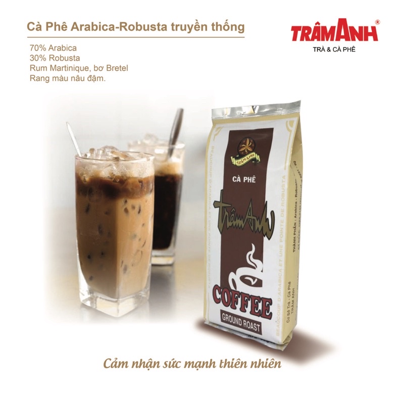 Cà Phê Arabica và Robusta hoà quyện đậm đà 250gr TRÂM ANH