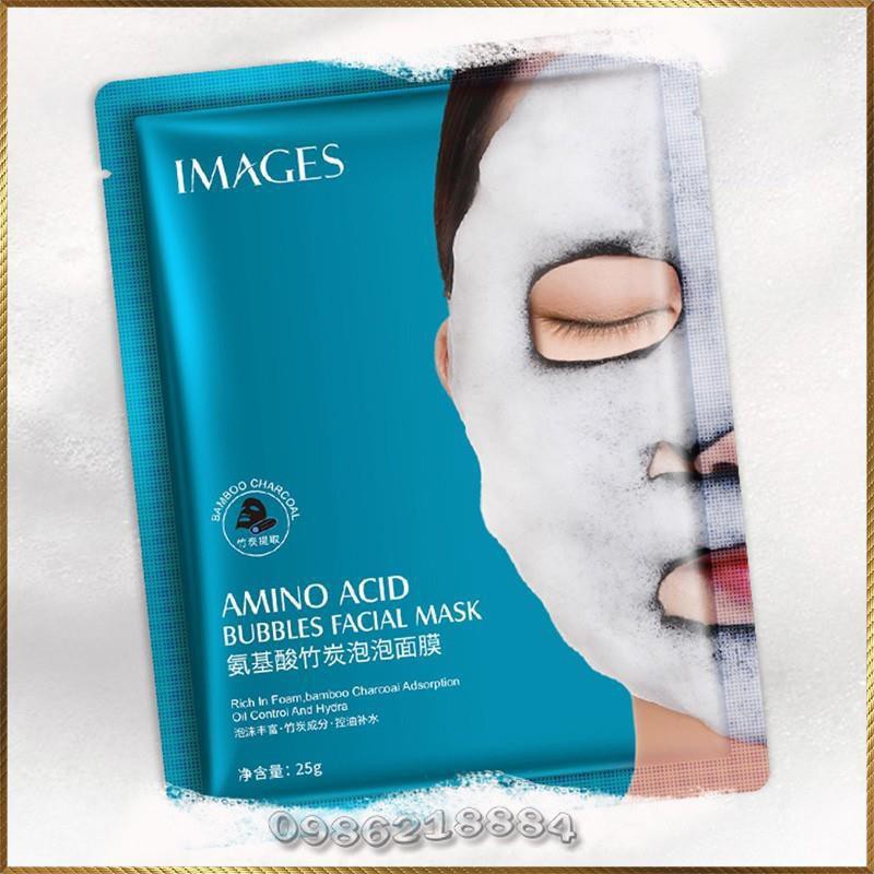 Mặt nạ sủi bọt thải độc than hoạt tính Images Amino Acid Bubbles Facial Mask IAA5