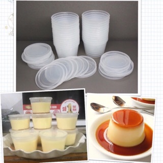 Combo 10 hộp nhựa loại to (7cmx4.5cm) đựng sữa chua, bánh flan có nắp