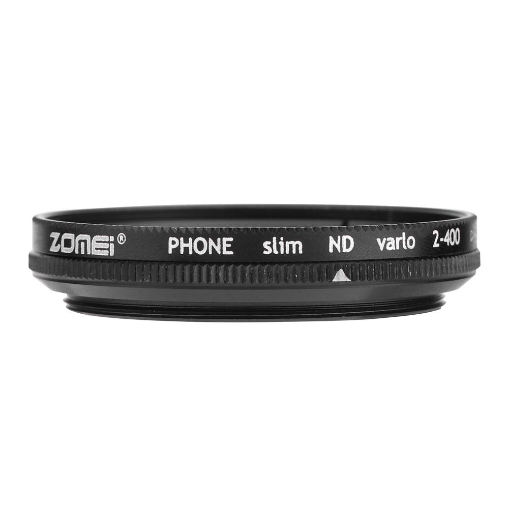 ZOMEI Adjustable 37mm Neutral Density Clip-on ND 2-400 Phone Camera Filter