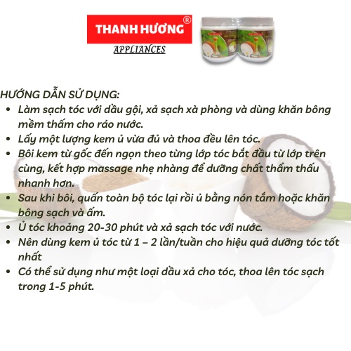 Kem Ủ Tóc Tinh Dầu dừa Care Beau Thái Lan 500g