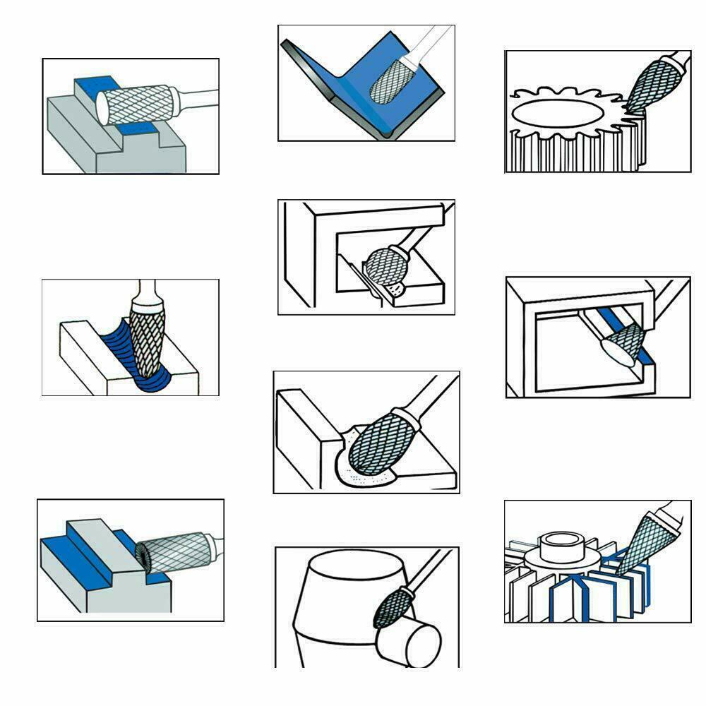 Bộ 10 mũi mài hợp kim cao cấp ⚡️FREESHIP⚡️ Đầu mài khắc gỗ mini loại mịn hoặc thô