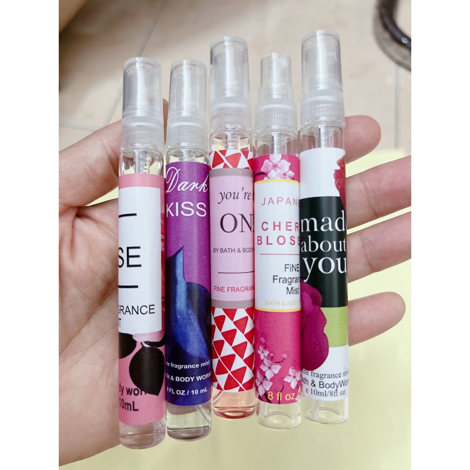 combo 5 chai chiết bath and body works 10ml