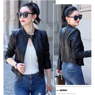 [XẢ KHO 3 NGÀY]  Áo khoác da nữ Quảng Châu cổ tàu bền đẹp bảo hành da 2 năm không bong tróc, mẫu mới nhất 992