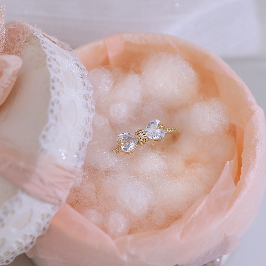 Nhẫn Hở Mạ Vàng 18 Đính Đá Zircon Thời Trang