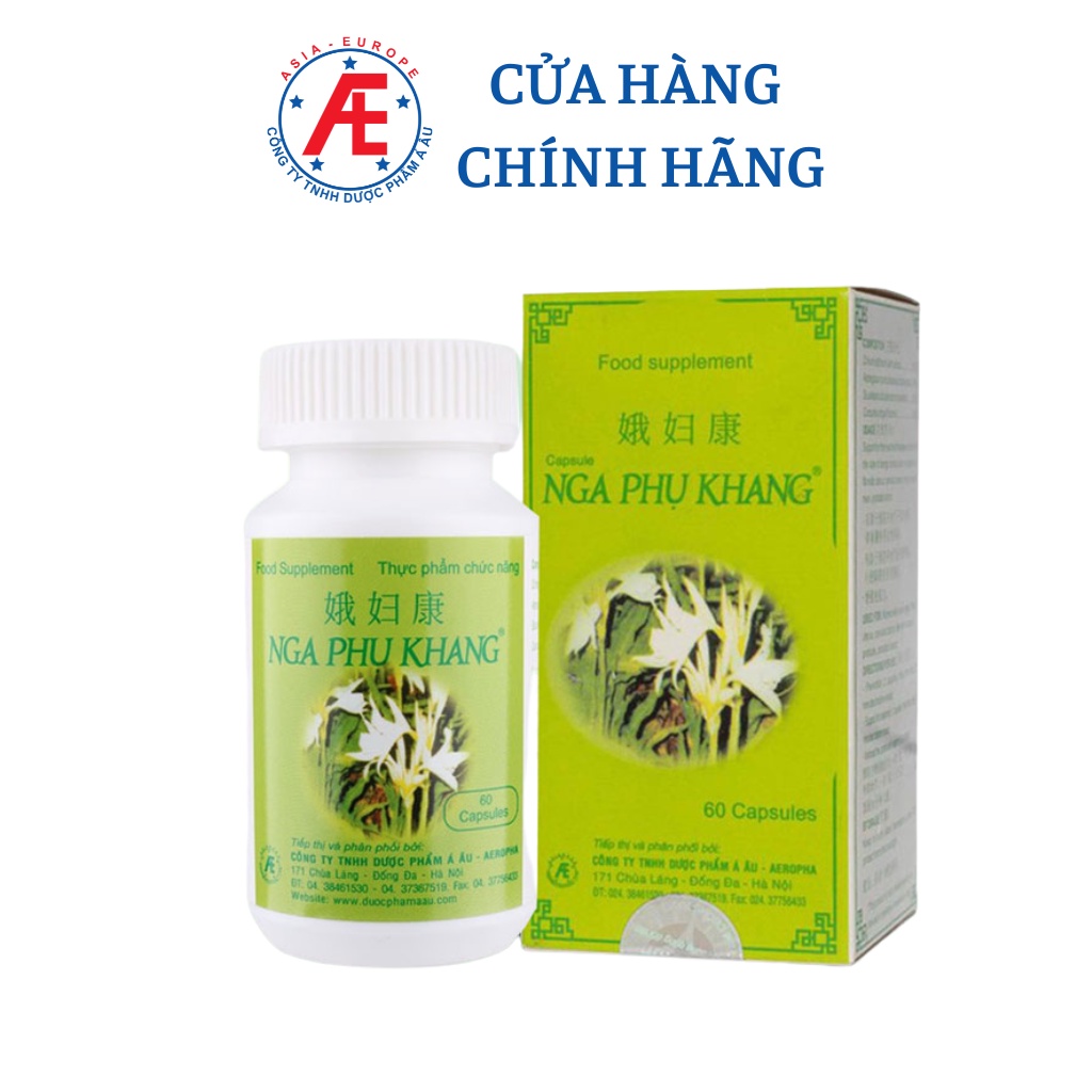 Nga Phụ Khang hộp 60 viên hỗ trợ giảm kích thước u xơ tử cung u nang buồng trứng DƯỢC PHẨM Á ÂU