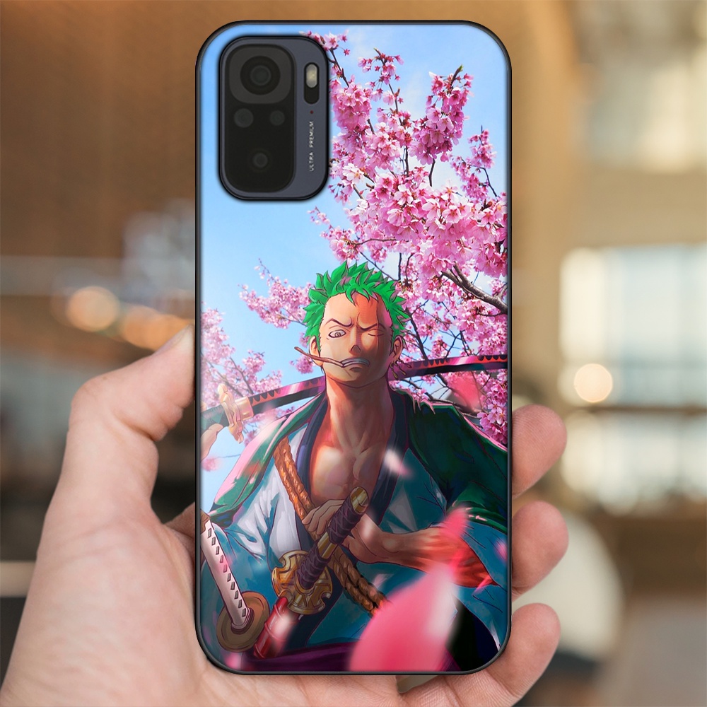 Ốp lưng Xiaomi Redmi Note 10, Note 10s viền đen in hình Zoro One Piece