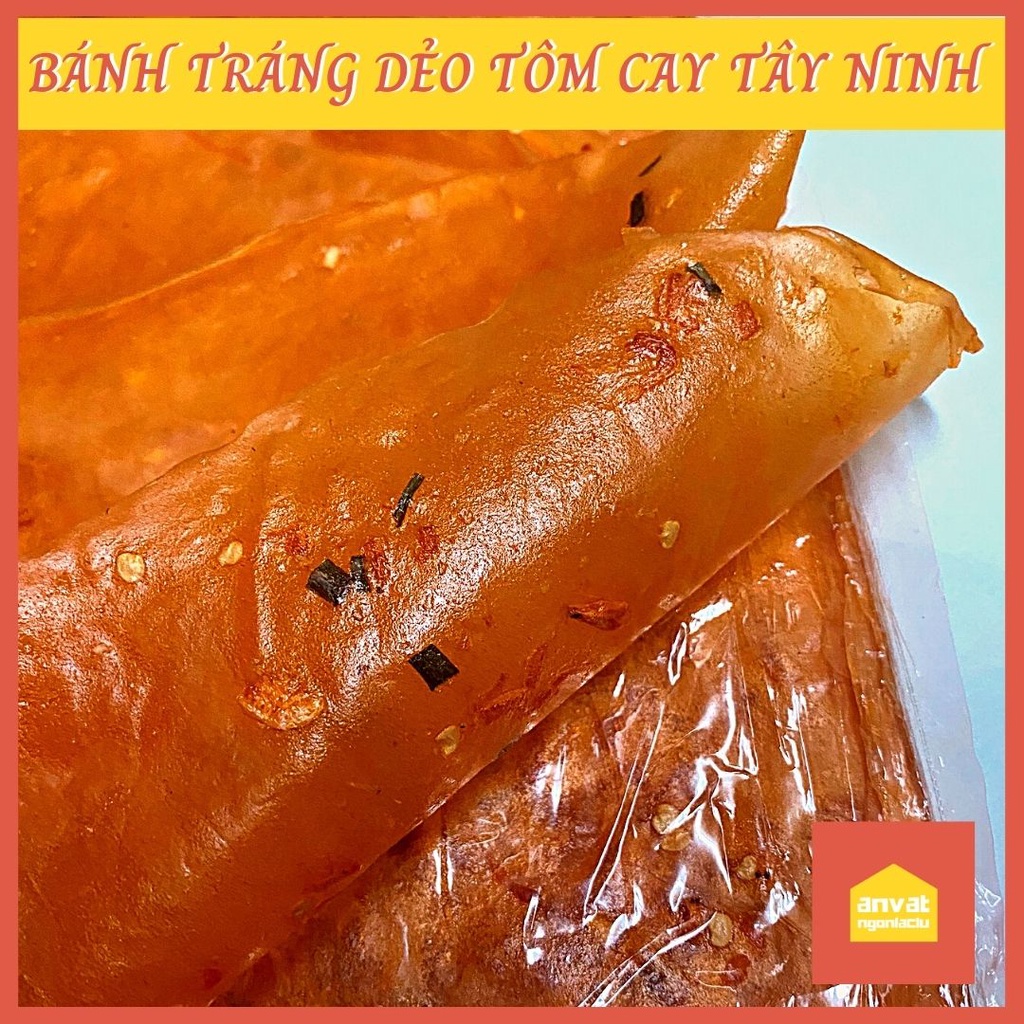 Bánh tráng dẻo tôm cay chính gốc Tây Ninh, bánh size lớn, dày nhiều tôm