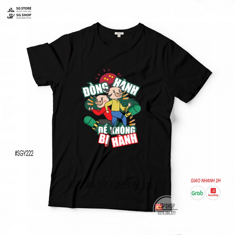 Áo phông hội nhóm - Màu đen, tay ngắn, cổ tròn - Thun cotton 4 chiều | SGSTORE1 Áo thun giá sỉ