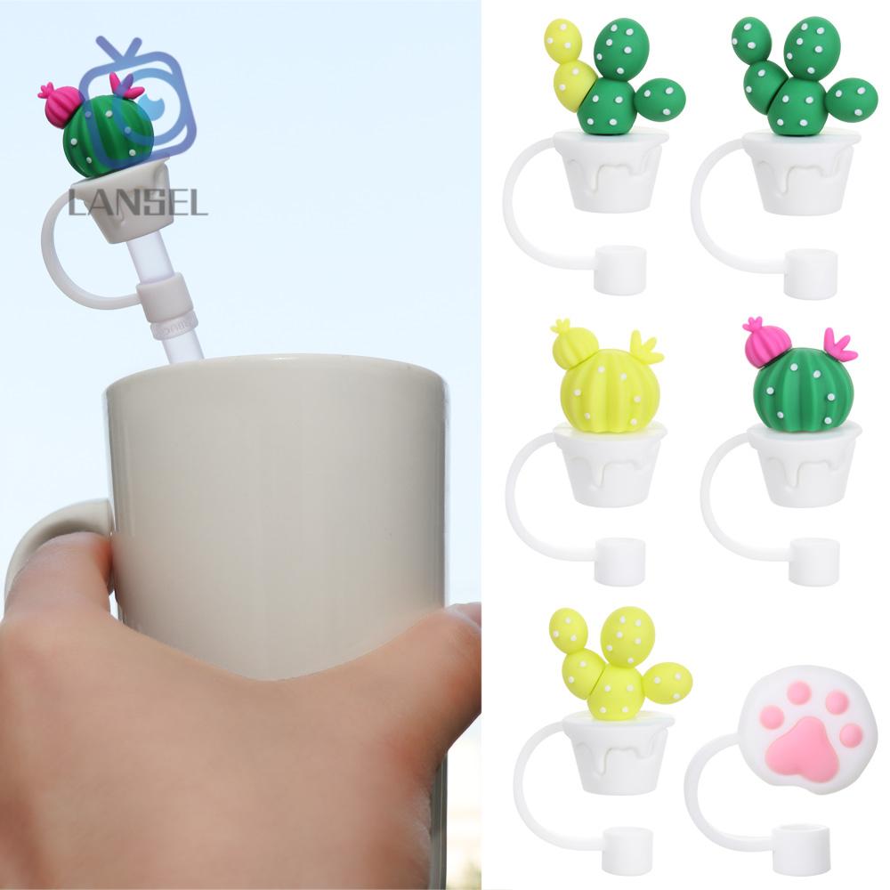 1 Nắp Đậy Ống Hút Bằng Silicon Chống Bụi Dễ Thương Có Thể Tái Sử Dụng Ốp