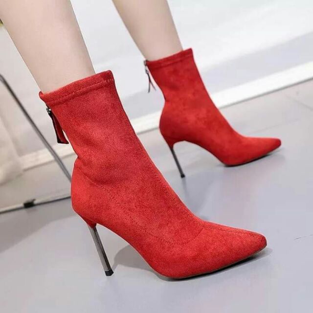 Boot gót nhọn gót kim loại gót tăm