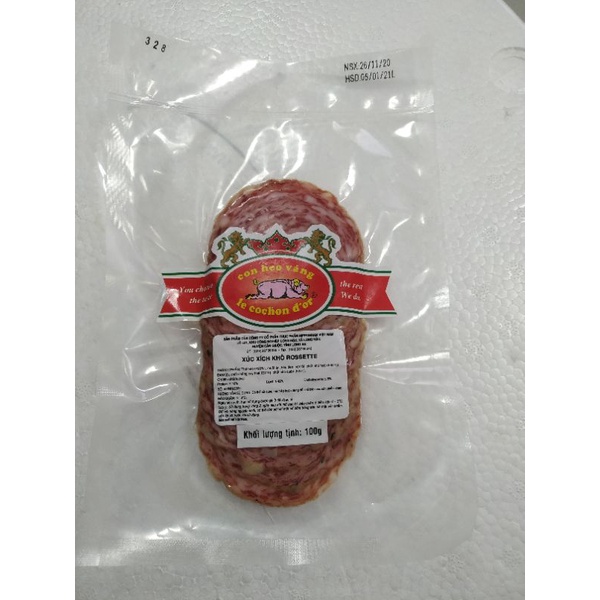 Xúc xích khô ROSETTE - CON HEO VÀNG - NIPPONHAM -  Cắt lát bao 500G