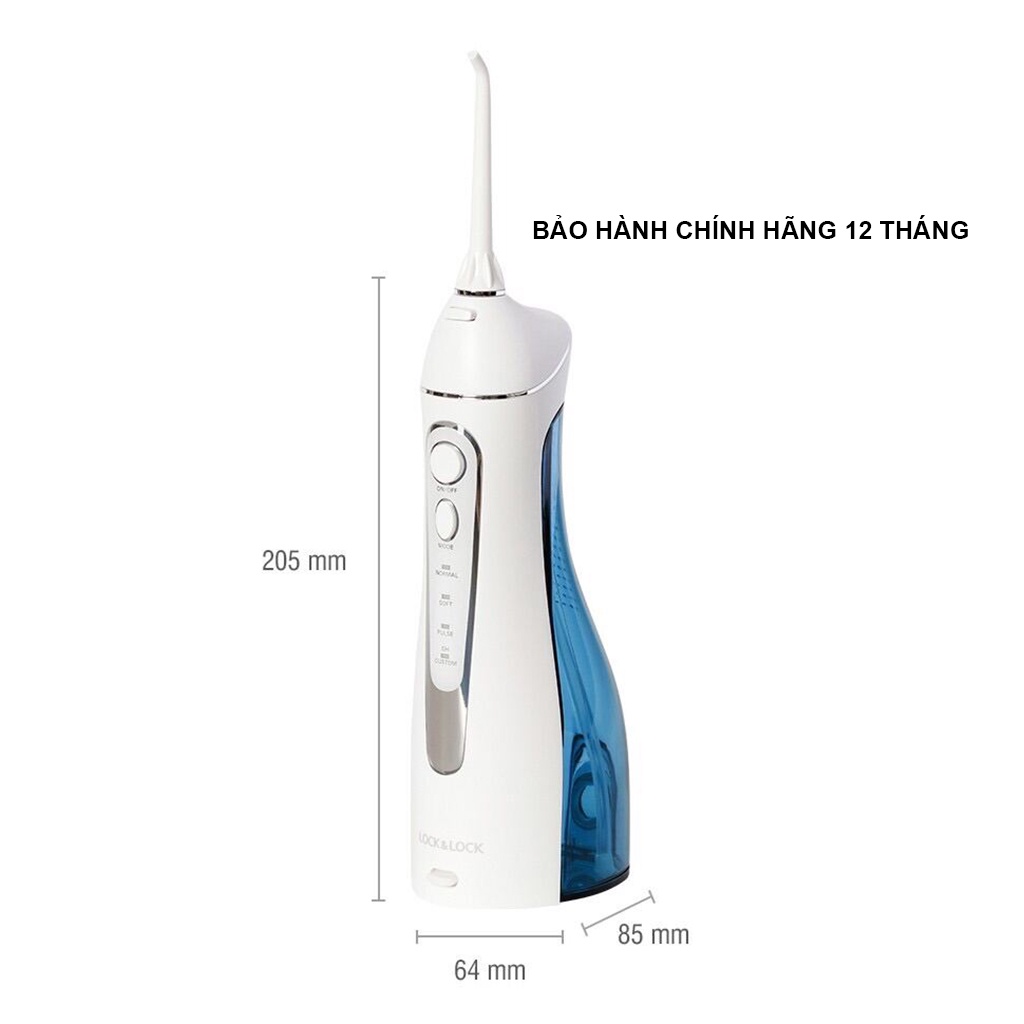 Máy tăm nước không dây Lock&Lock ENR156BLU Cordless Oral Irrigator 200ml Màu xanh