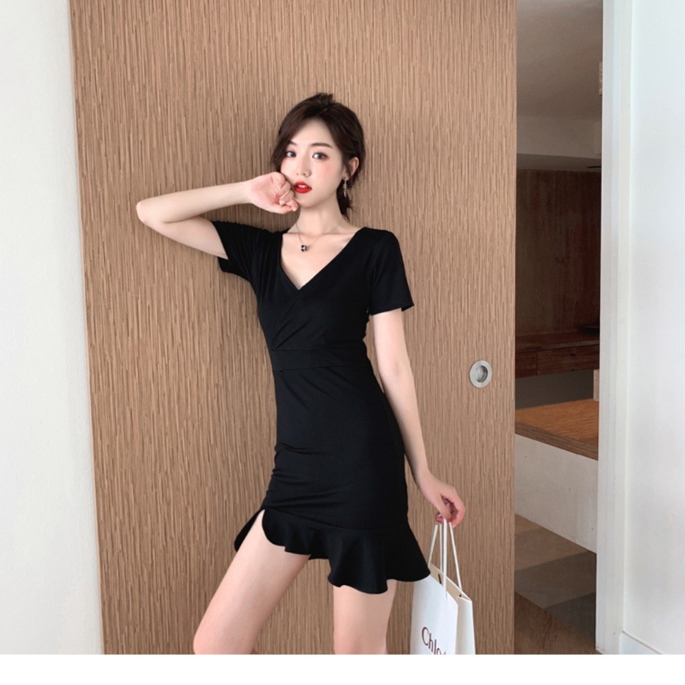Váy nữ, đầm nữ body dáng ôm chiết eo xẻ tà ,đầm thiết kế thời thượng ATILA.SHOP | BigBuy360 - bigbuy360.vn