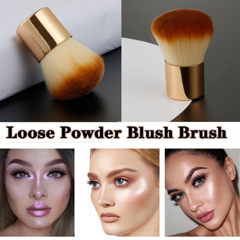 OCEANMAP Cọ Trang Điểm Tán Phấn Nền Lông Mềm Cán Kim Loại Cỡ Nhỏ Chuyên Nghiệp