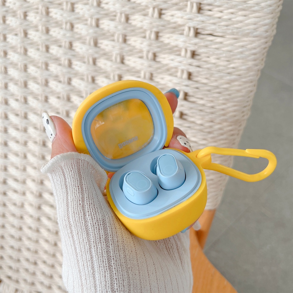 Vỏ Hộp Sạc Tai Nghe bluetooth Không Dây Bằng Silicon Mềm Họa Tiết Hoạt Hình 3D Dễ Thương Cho Baseus Bowie WM02