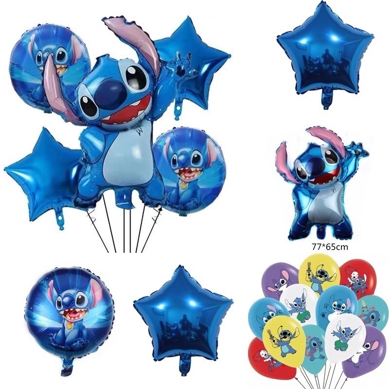 Bong Bóng Hình Lilo &amp; Stitch Hoạt Hình Dễ Thương Trang Trí Tiệc Sinh Nhật Cho Bé Trai