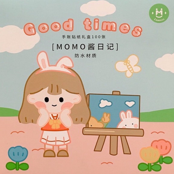 Sticker cute trang trí dán tập vở, bình nước,kệ mỹ phẩm mini,kệ bút,hộp để đồ bàn học