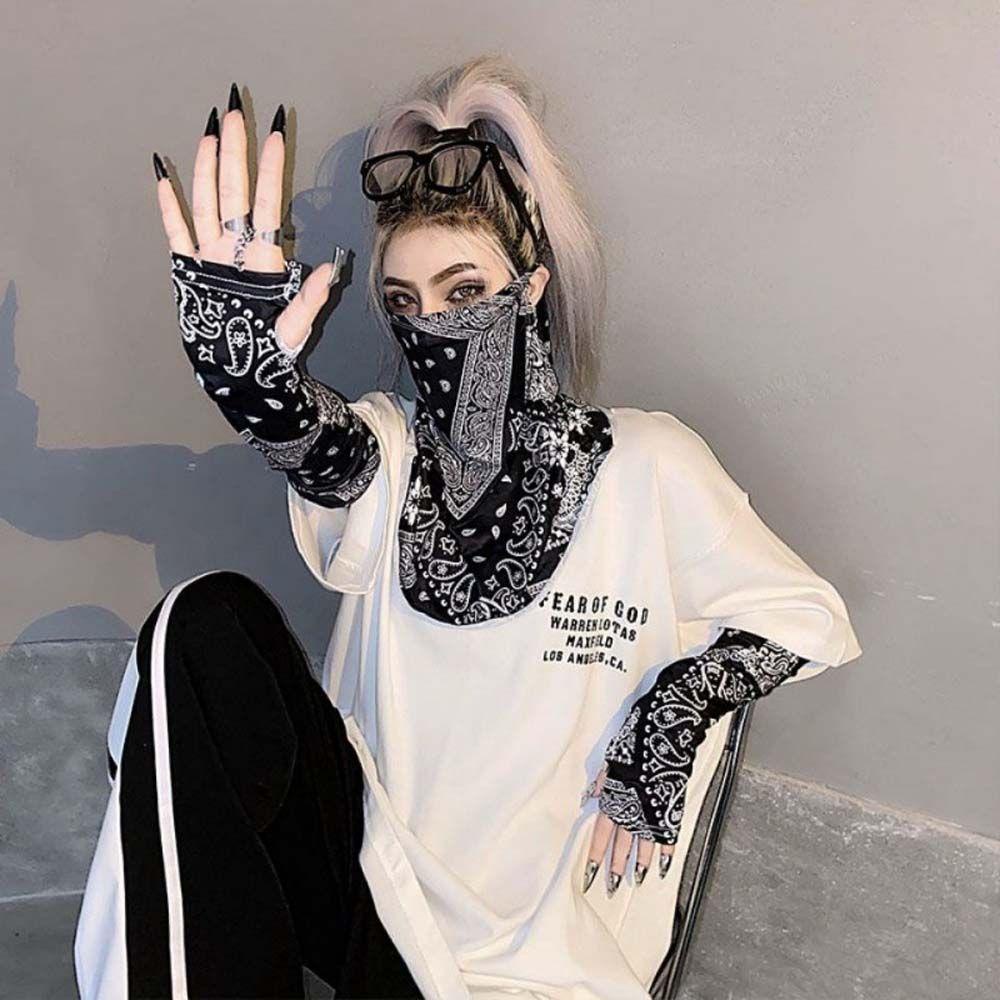 Găng Tay Chống Nắng Bằng Lụa Lạnh Giữ Ấm Mùa Hè Bảo Vệ Cánh Tay Màu Đen Cho Nữ