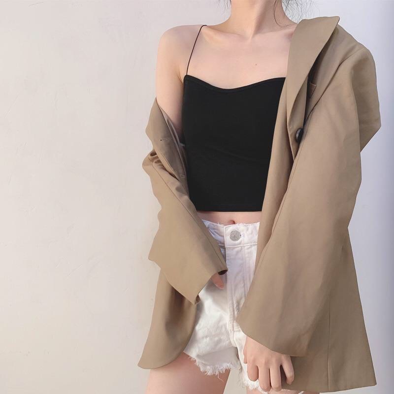 Áo 2 dây mảnh croptop